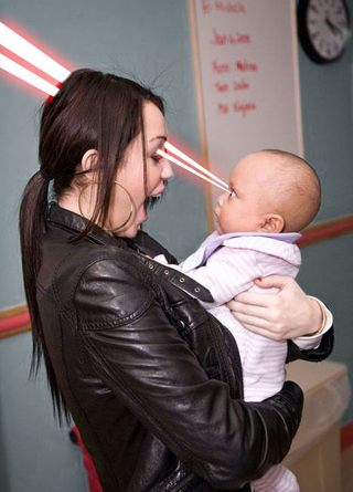 Illustration for article titled Babies With Laser Eyes: Nadir Or Gutter Of Web Culture?
